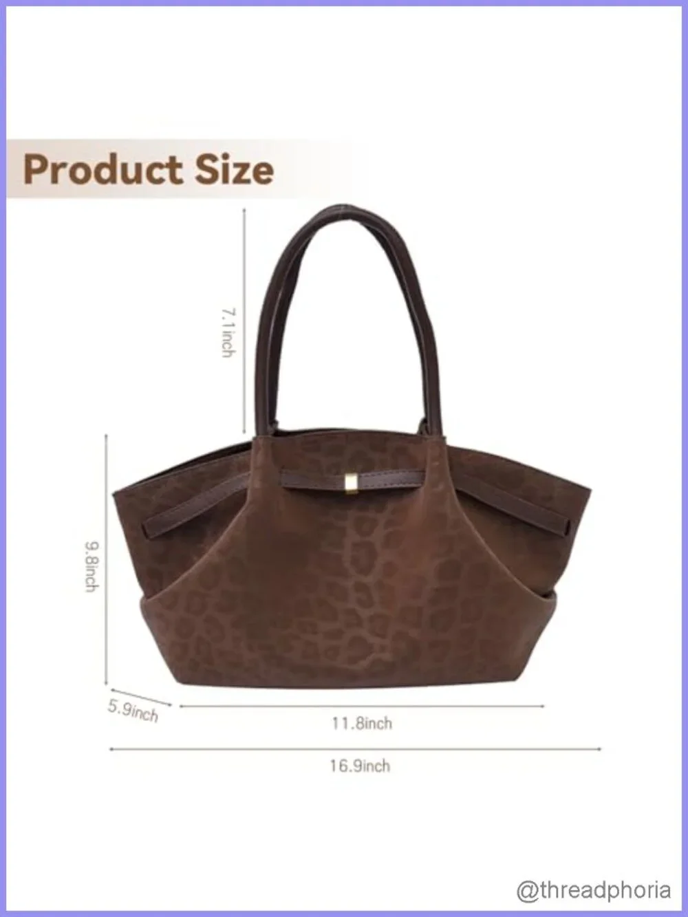 Faux Suede Tote Bag Women Leopard Print Hobo Handbag Shoulder Bag Work Travel